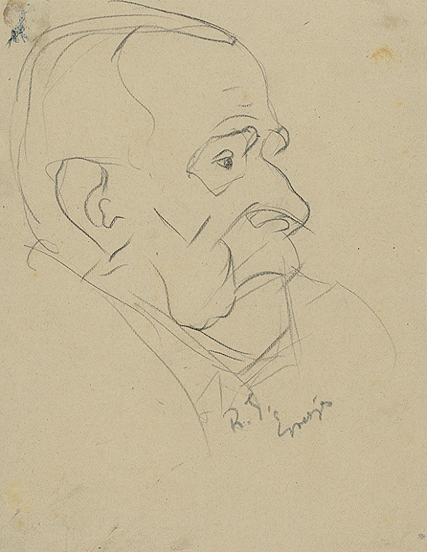 Ernest Rákosi – Skica mužskej hlavy
