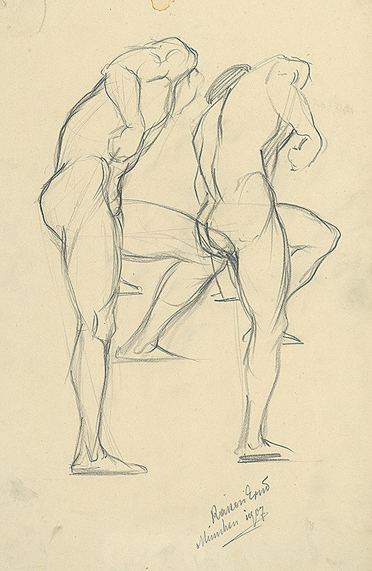 Ernest Rákosi – Skice mužských aktov