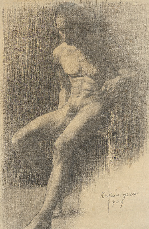 Gejza Kukán – Štúdia sediaceho muža 