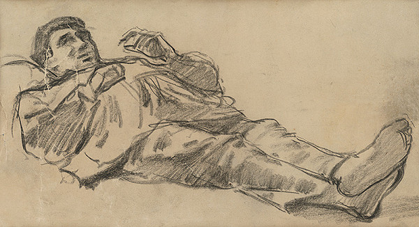 Ladislav Mednyánszky – Ležiaci muž 