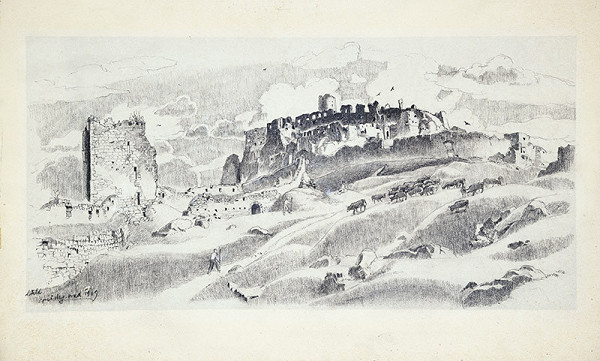 Ľudovít Feld – Pohľad na Spišský hrad 