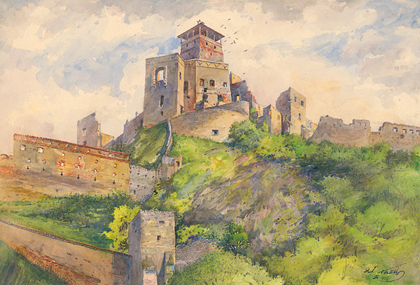 Július Török – Pohľad na Trenčiansky hrad