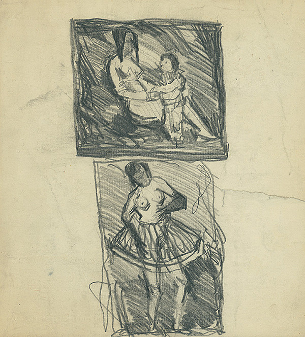 Juraj Collinásy – Štúdia matky s dieťaťom a ženského aktu