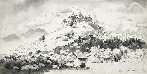 Ľudovít Feld – Hrad s okolím Krásnej Hôrky 