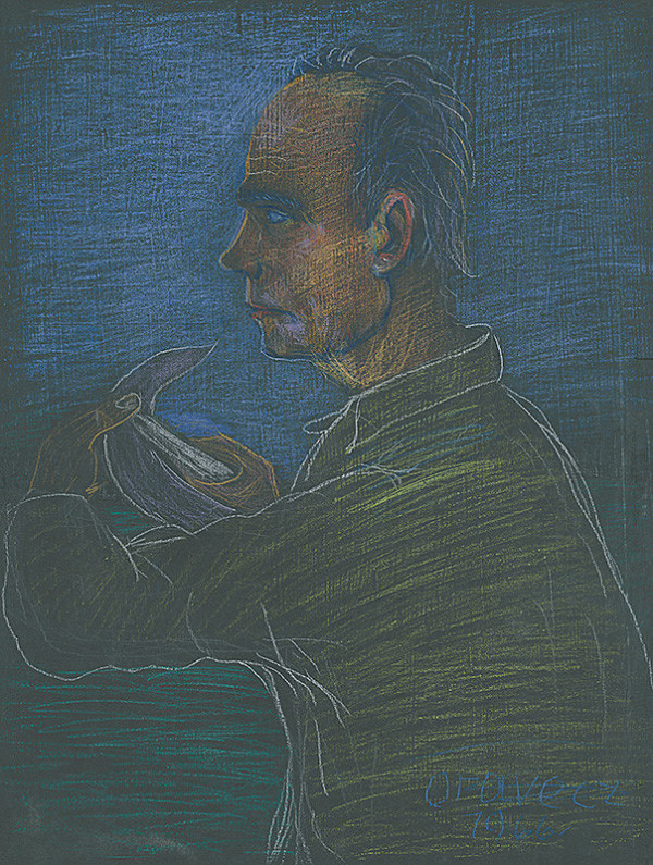 Imrich Oravec – Pri brúsení srpu 