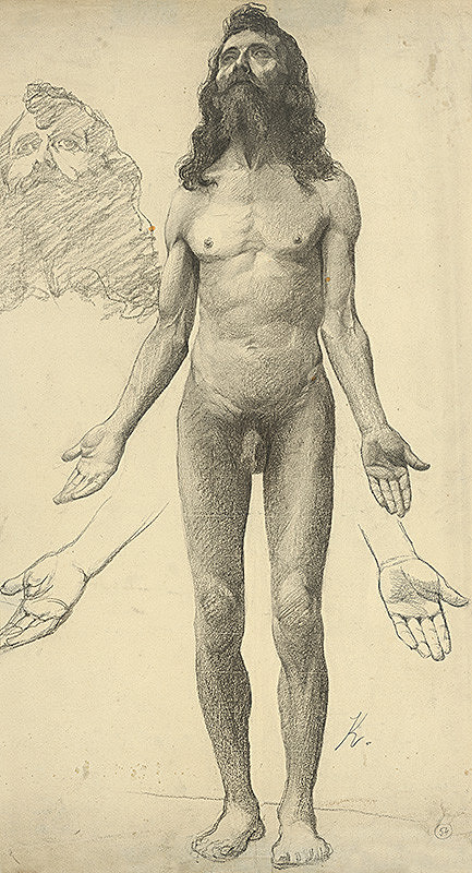 Ferdinand Katona – Akt muža s bradou 