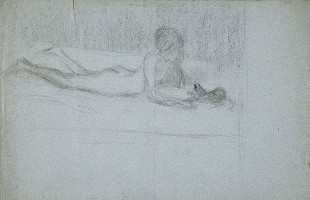 Ákos Aranyossy – Štúdia aktu ležiacej ženy 