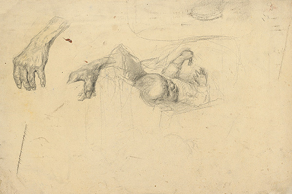 Ákos Aranyossy – Štúdia a rúk a dieťaťa v postieľke 