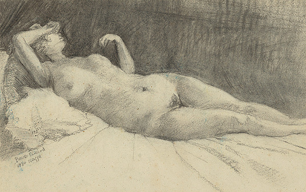 Konštantín Bauer – Akt ležiacej ženy 