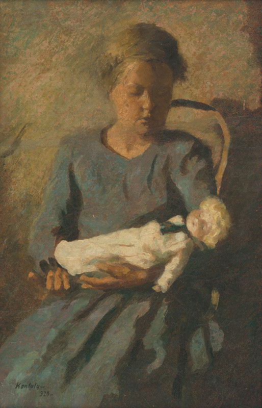 Béla Nemessányi Kontuly – Dievčatko s bábikou 