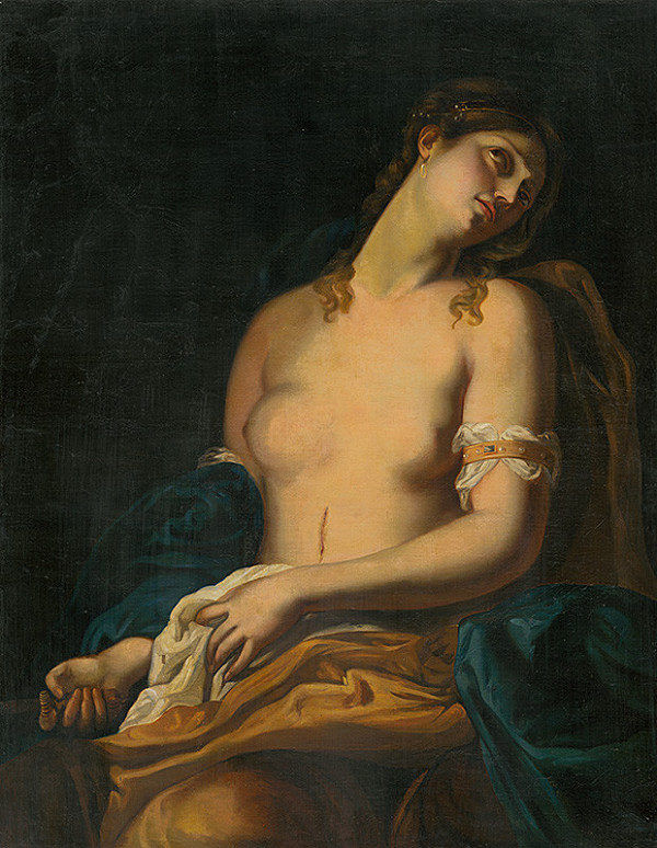 Západoeurópsky maliar z 2. tretiny 19. storočia – Žena s dýkou 