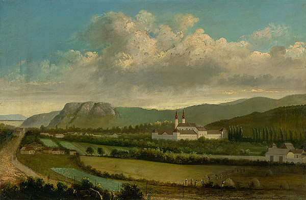 Východoeurópsky maliar z 2. polovice 19. storočia – Pohľad na Jasov s kláštorom v popredí