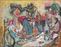 Július Jakoby – Traja za stolom 