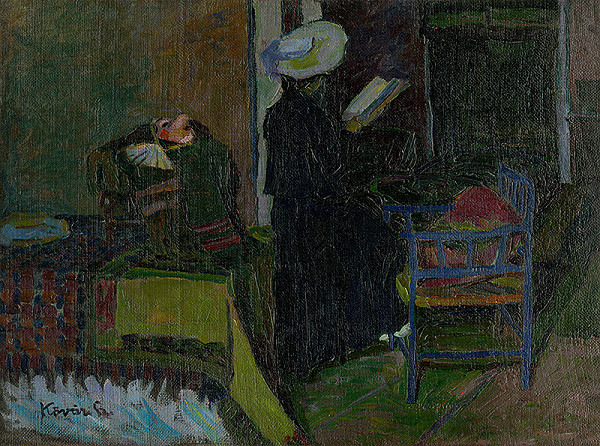 Konštantín Kövári-Kačmarik – Čítajúca v izbe 