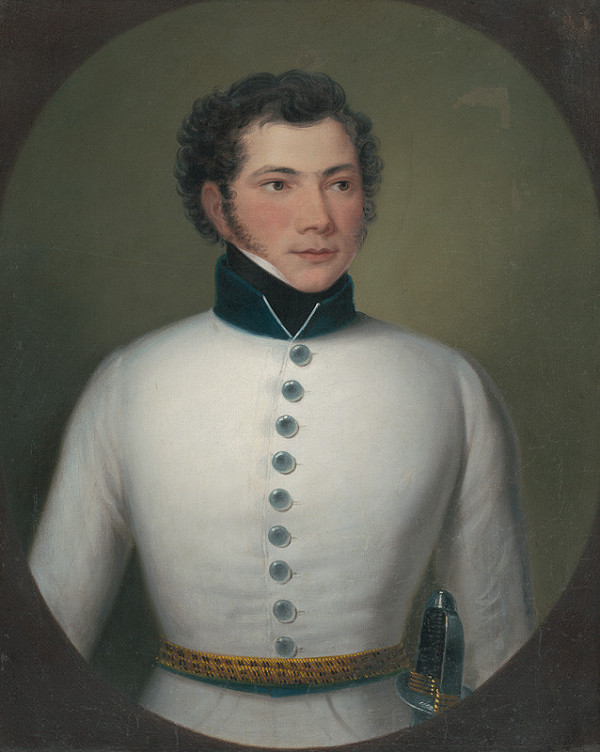 József Peschky – Podobizeň mladého vojaka v bielej uniforme