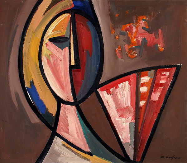 Andrej Gaj – Žena s červeným vejárom 