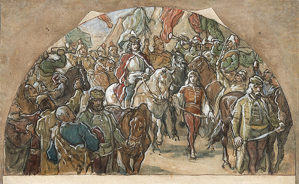 Andor Dudits – Návrh na fresko 