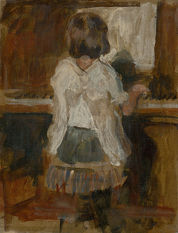 Andor Borúth – Dievčatko pri klavíri