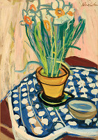 Xénia Columby-Sinayová – Zátišie s kvetináčom 