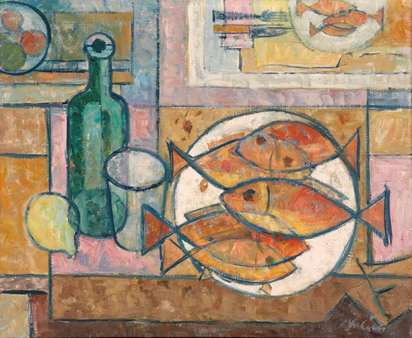 Ladislav Čech – Zátišie s rybami 