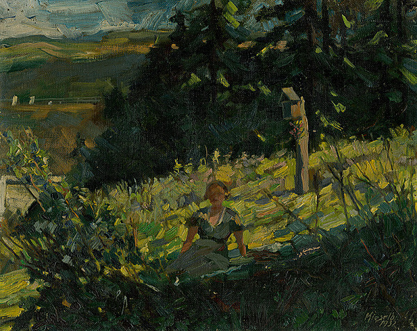 Gejza Kieselbach – Žena v plenéri 