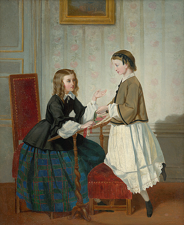 Mária Schultzová – Dievčatá pri vyšívacom ráme 