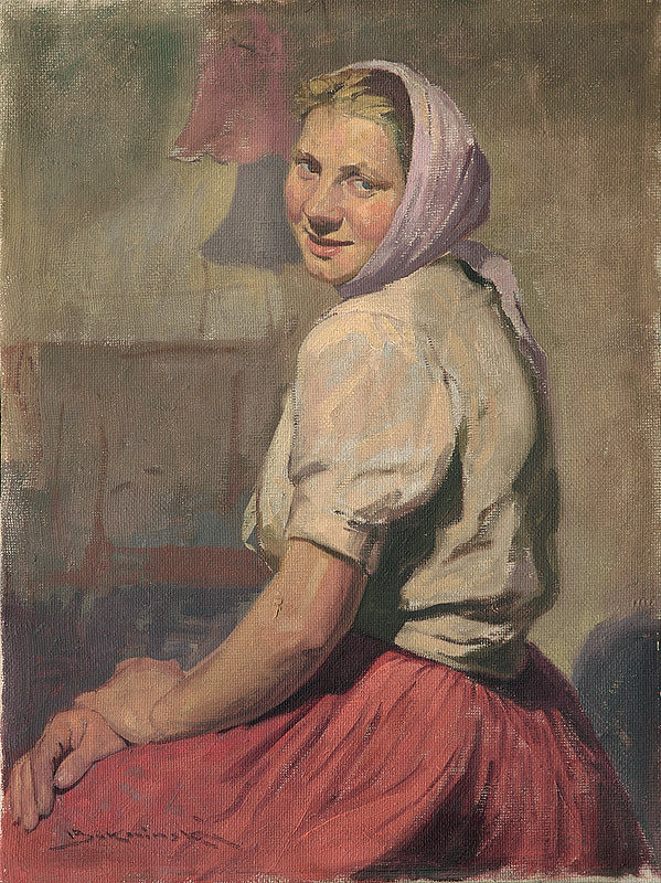 Július Bukovinský – Sediaca žena