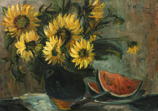 Vojtech Kalna – Zátišie so slnečnicami 