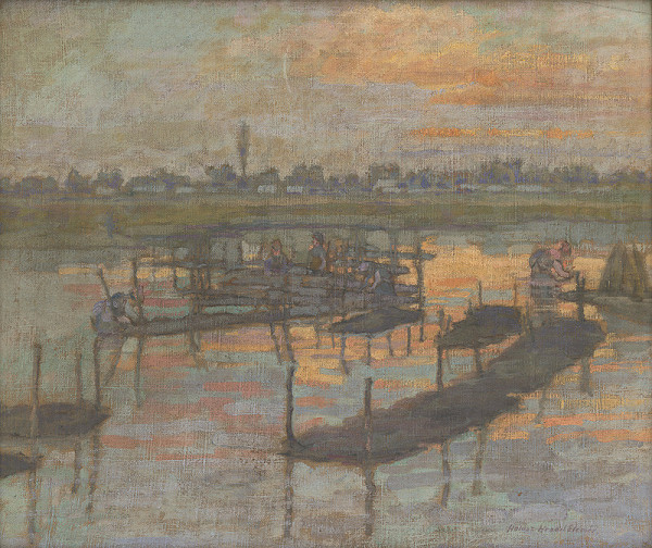 Elemír Halász-Hradil – Máčanie konopí 