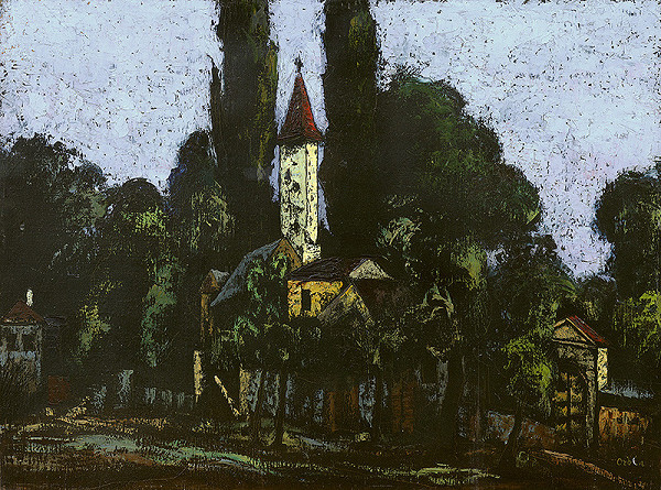 Dezső Orbán – Kostolík v záhrade