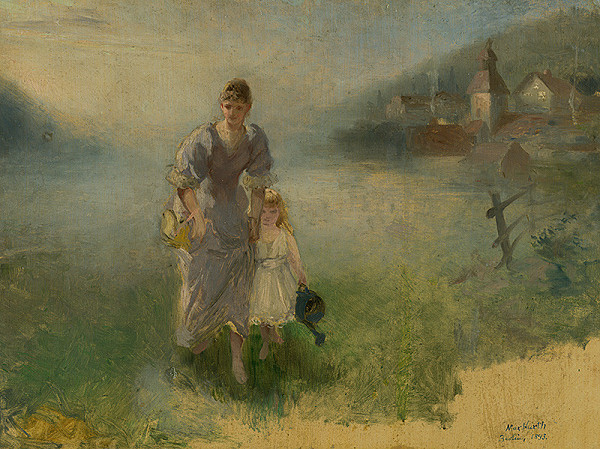 Maximilián Kurth – Štúdia k obrazu Kneipova liečba 