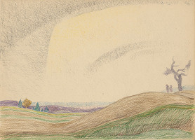 Július Koreszka – Krajina s osamelým stromom 