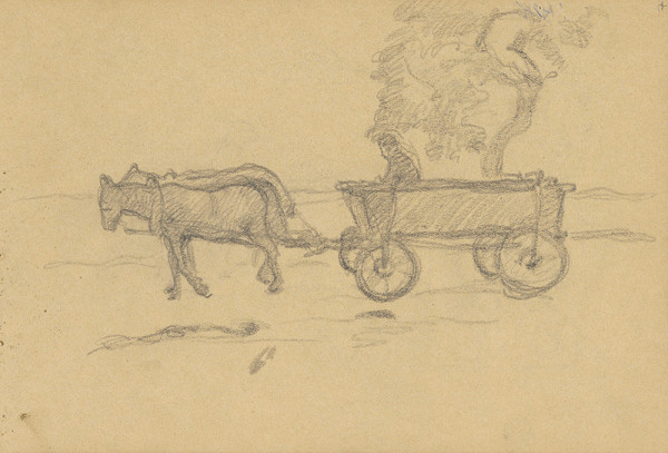 Július Koreszka – Krajina s konským povozom 