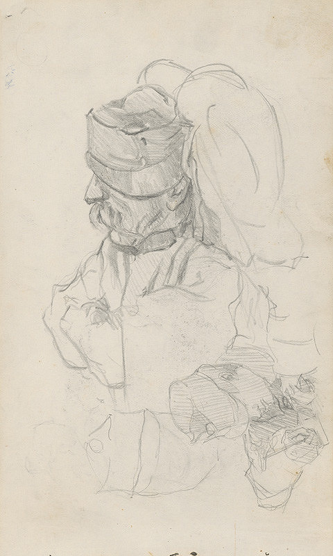 Július Koreszka – Ležiaci starý vojak 