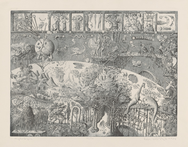 Peter Kľúčik: Mytológia, lept, 1984
