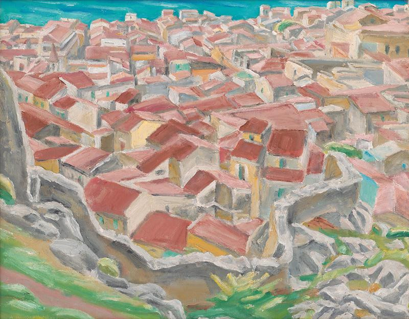 Ernest Zmeták - Pohľad na Cefalú, 1977