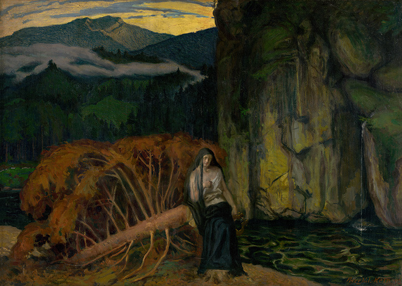 Peter Július Kern: Osamelá, 1923, Slovenská národná galéria
