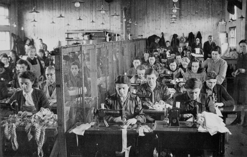 Working Inmates in a Sewing Shop