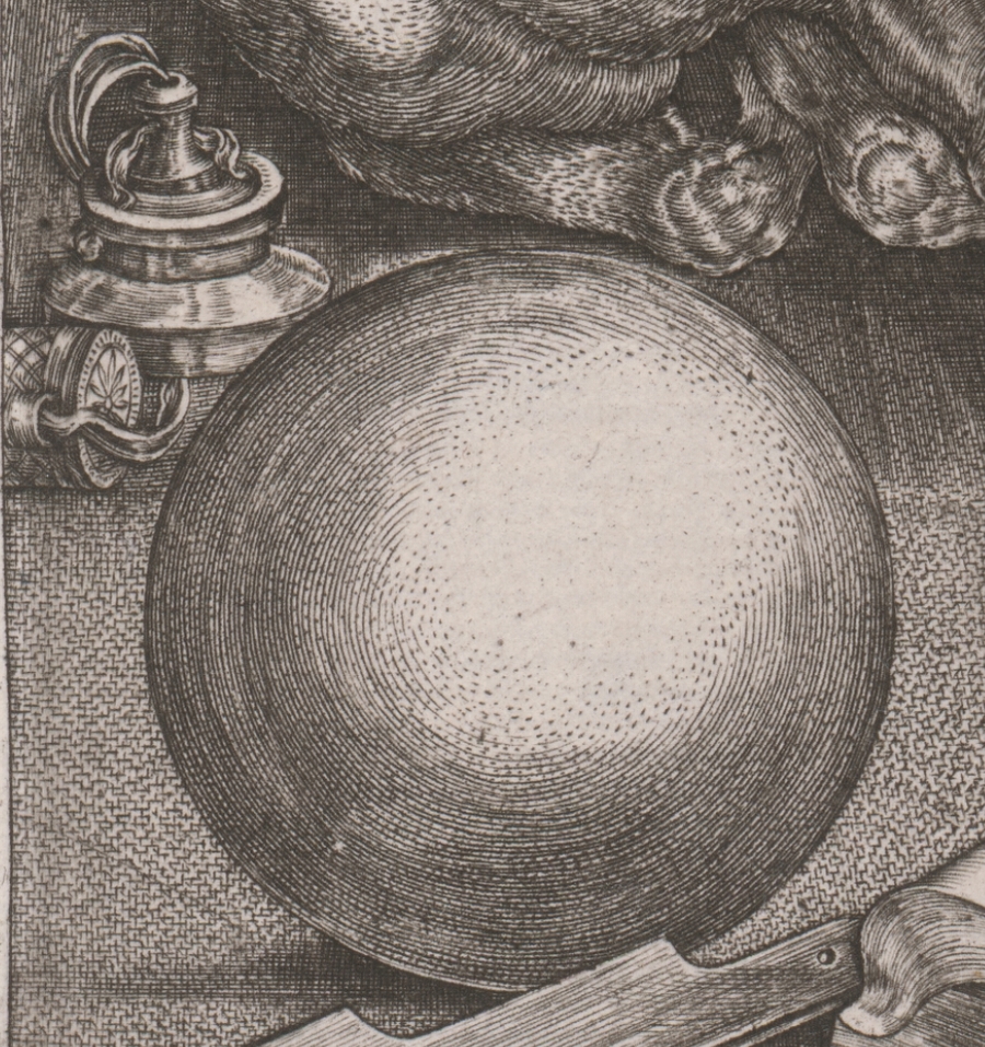 Albrecht Dürer (autor originálu), Johan Wierix (grafik) – Melanchólia, 1602, detail