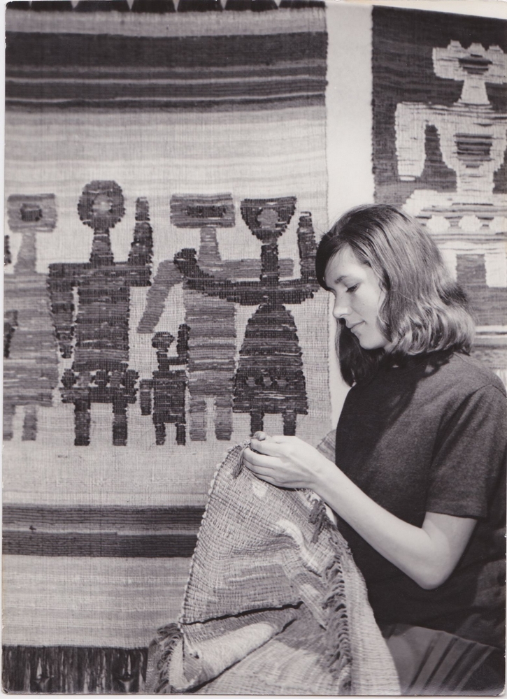 Mária Rudavská - Nedeľné popoludnie, 1965. Textilný záves pre Kolibu na Expo Montreal 67. Archív autorky