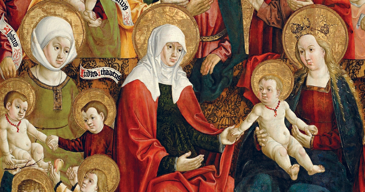 Majster z Hrabušíc – Sväté príbuzenstvo (detail), 1500, Narodni muzej Slovenije, Ljubljana 