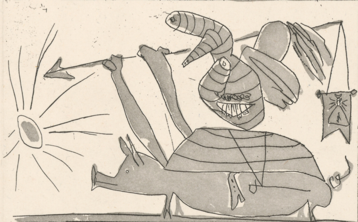 Pablo Picasso – Francov sen a lož, detail