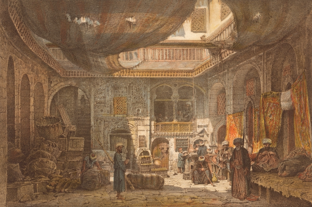 Karol Ľudovít Libay – Časť perzského bazáru v Kaire, 1857, Stredoslovenská galéria